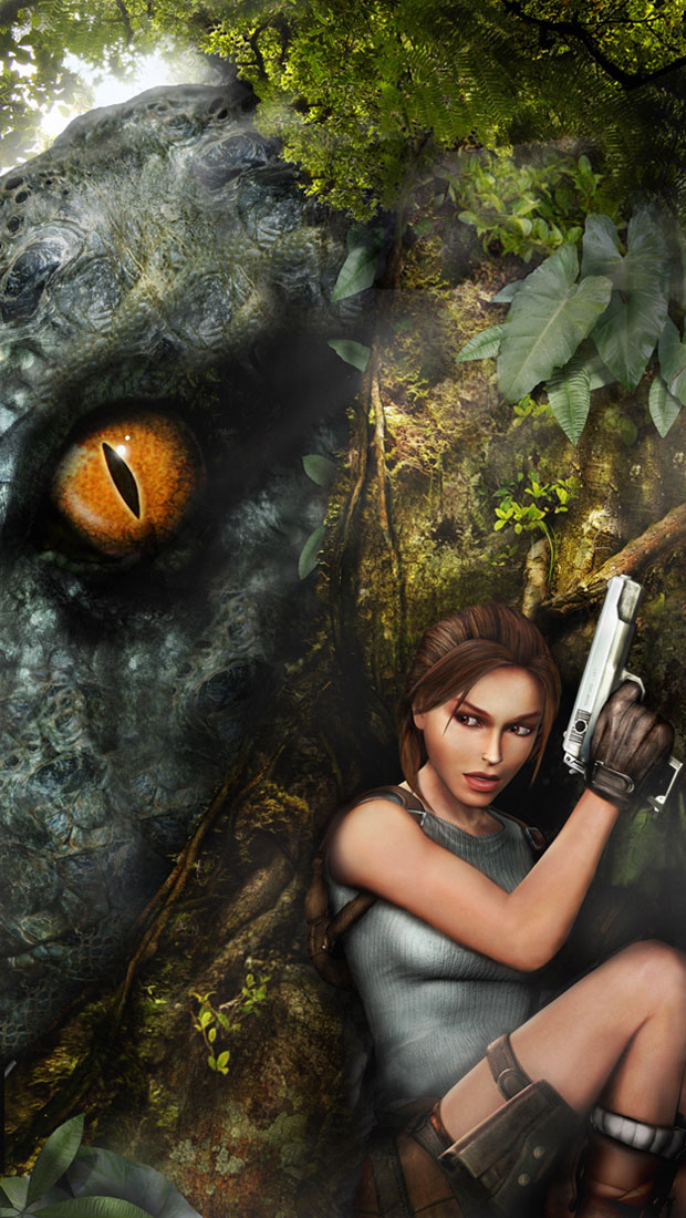 T-Rex Eye & Lara Croft Art from Lara Croft Tomb Raider: Anniversary