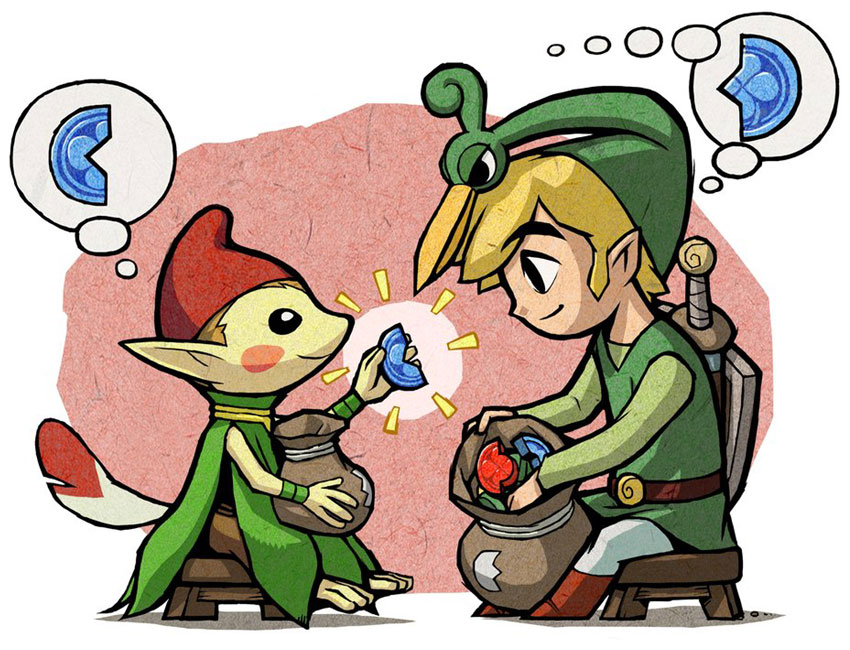 Trading Kinstones Art from The Legend of Zelda: The Minish Cap