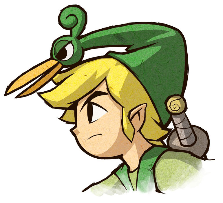 Link Portrait Art from The Legend of Zelda: The Minish Cap