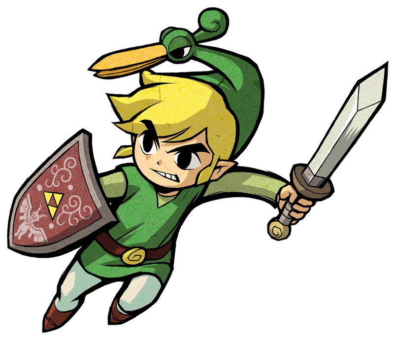 Link Guard Pose Art from The Legend of Zelda: The Minish Cap