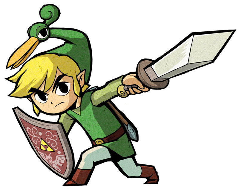Link Action Pose Art from The Legend of Zelda: The Minish Cap