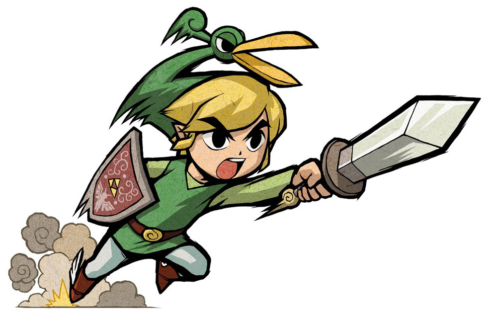 Link Forward Stab Art from The Legend of Zelda: The Minish Cap