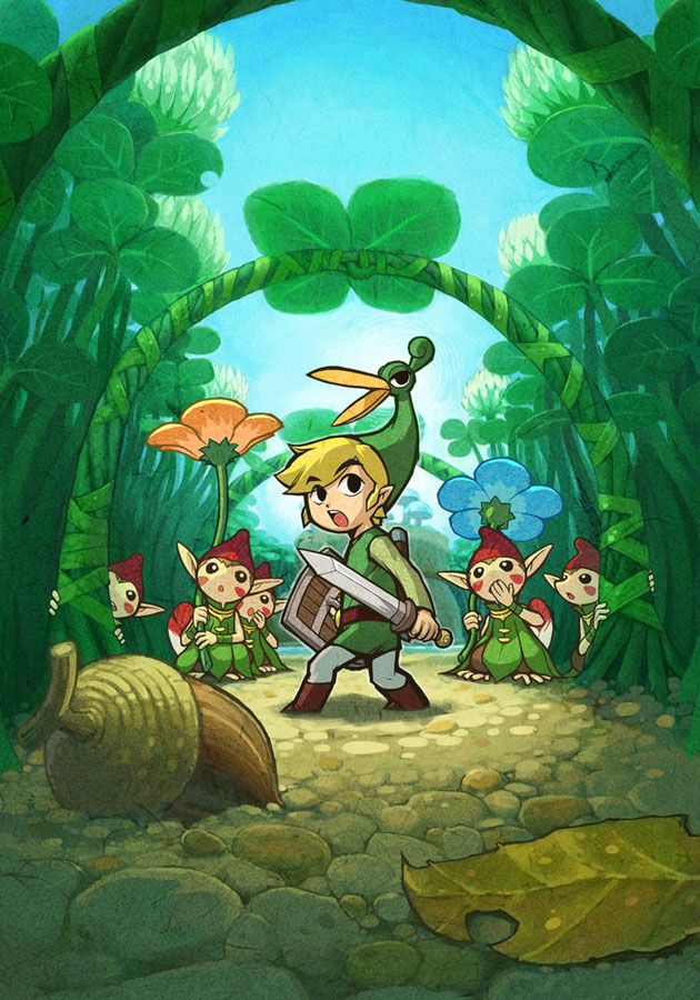 Link in Minish Village Art from The Legend of Zelda: The Minish Cap