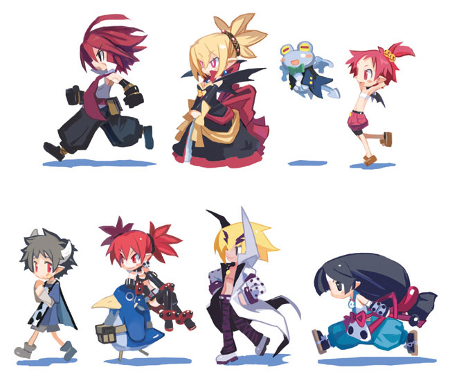 Chibi Characters Art from Disgaea 2: Cursed Memories