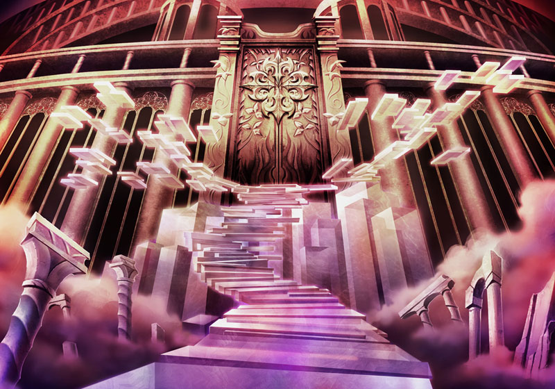 Zenon's Castle Entrance Art from Disgaea 2: Cursed Memories
