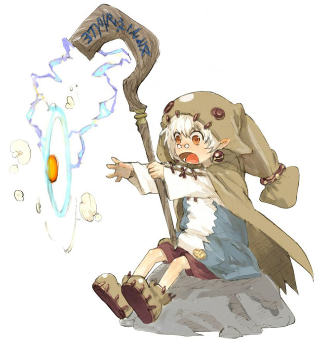 Male Magician Casting Spell Art from Disgaea 2: Cursed Memories