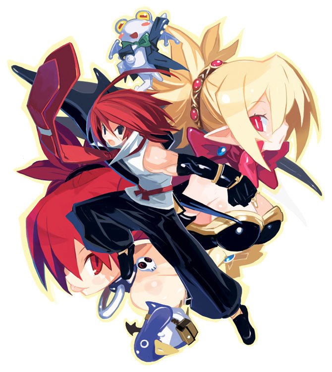 Main Characters Art from Disgaea 2: Cursed Memories