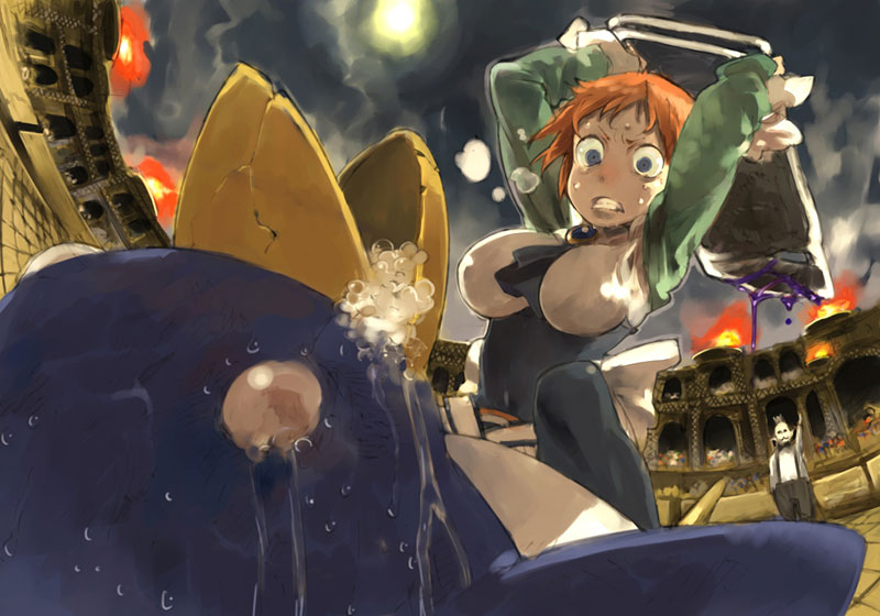 Prinny Bashing Art from Disgaea 2: Cursed Memories