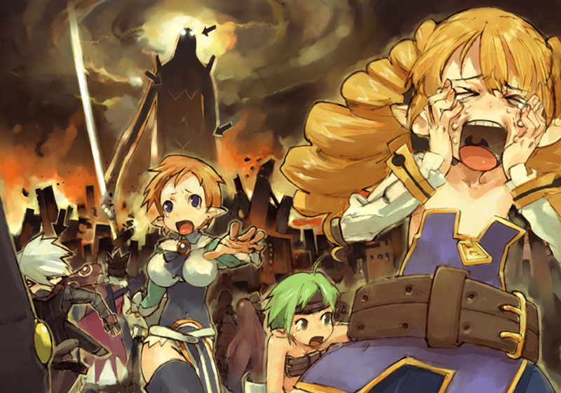 Fleeing Characters Art from Disgaea 2: Cursed Memories