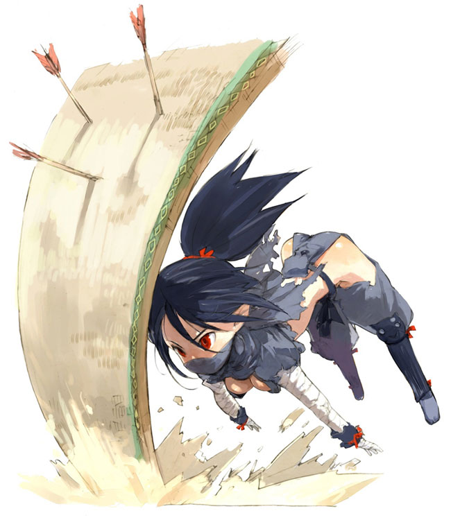 Female Ninja Concept Art from Disgaea 2: Cursed Memories