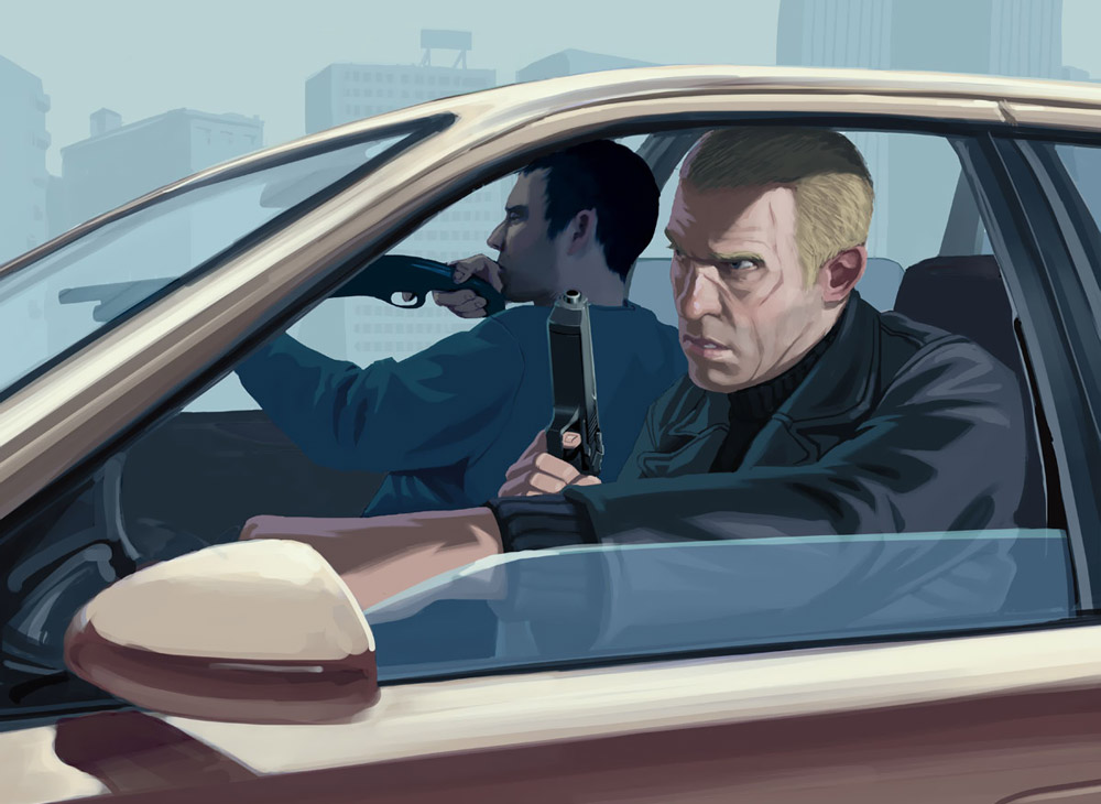 Drive-by Shooting Art from Grand Theft Auto IV