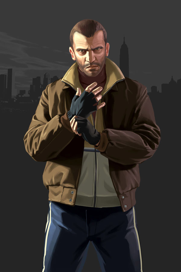 Niko Bellic Art from Grand Theft Auto IV
