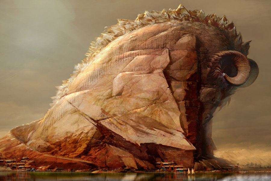 Defeated Dragon Art from Guild Wars: Eye of the North