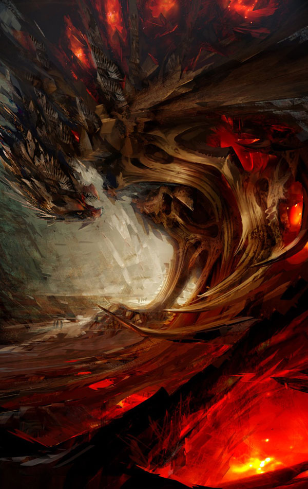 Destroyer Dragon Art from Guild Wars: Eye of the North