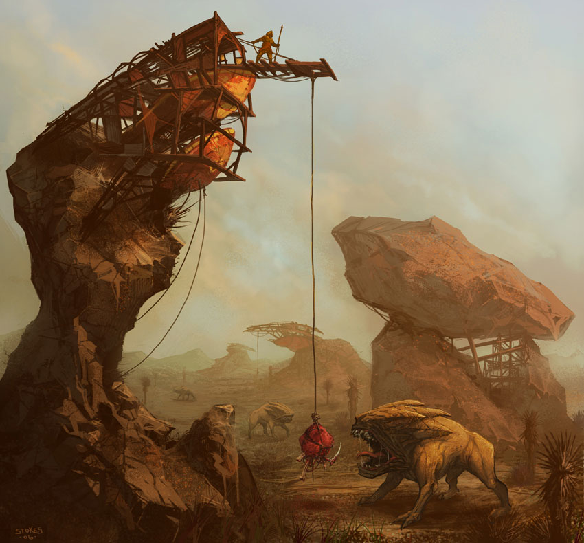 Land Fishing Art from Guild Wars: Eye of the North