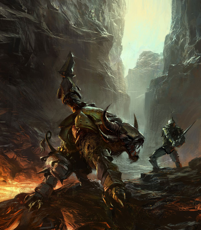 Monster Battle Art from Guild Wars: Eye of the North