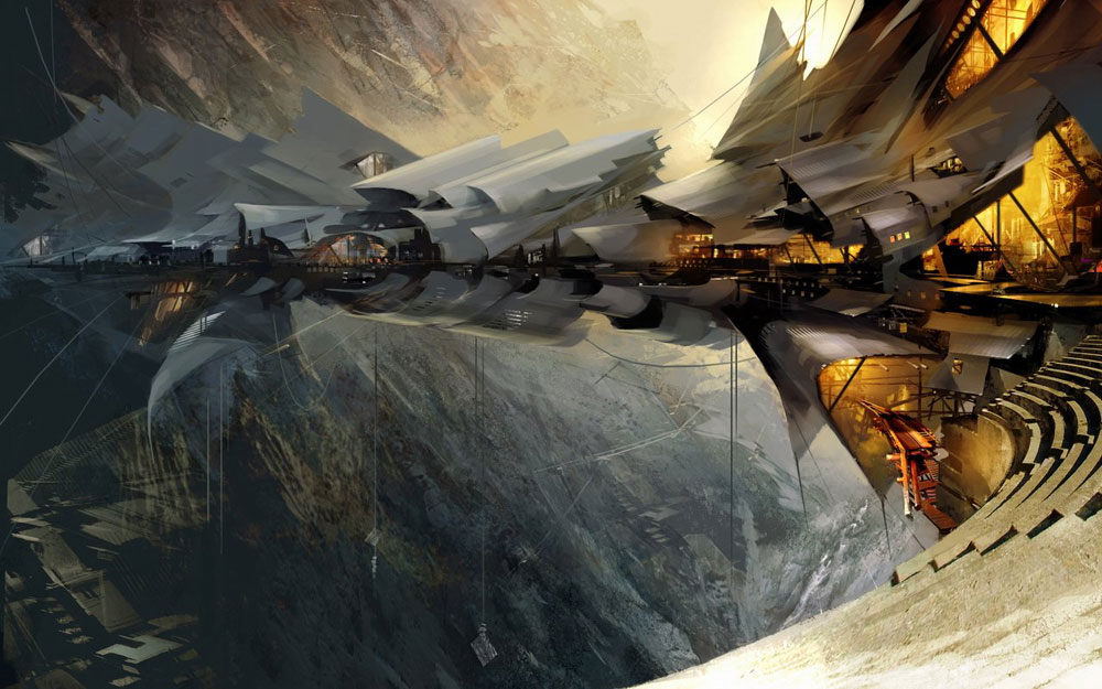 Skybridge Art from Guild Wars: Eye of the North