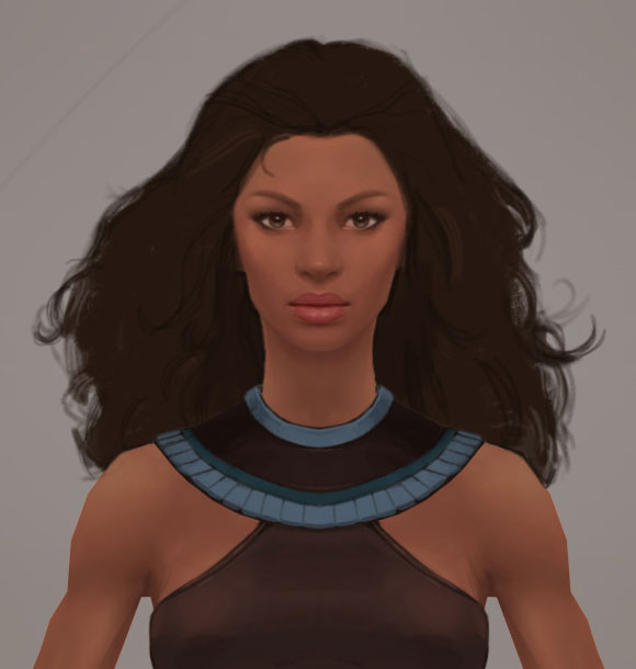 Dervish Female Face Art from Guild Wars Nightfall