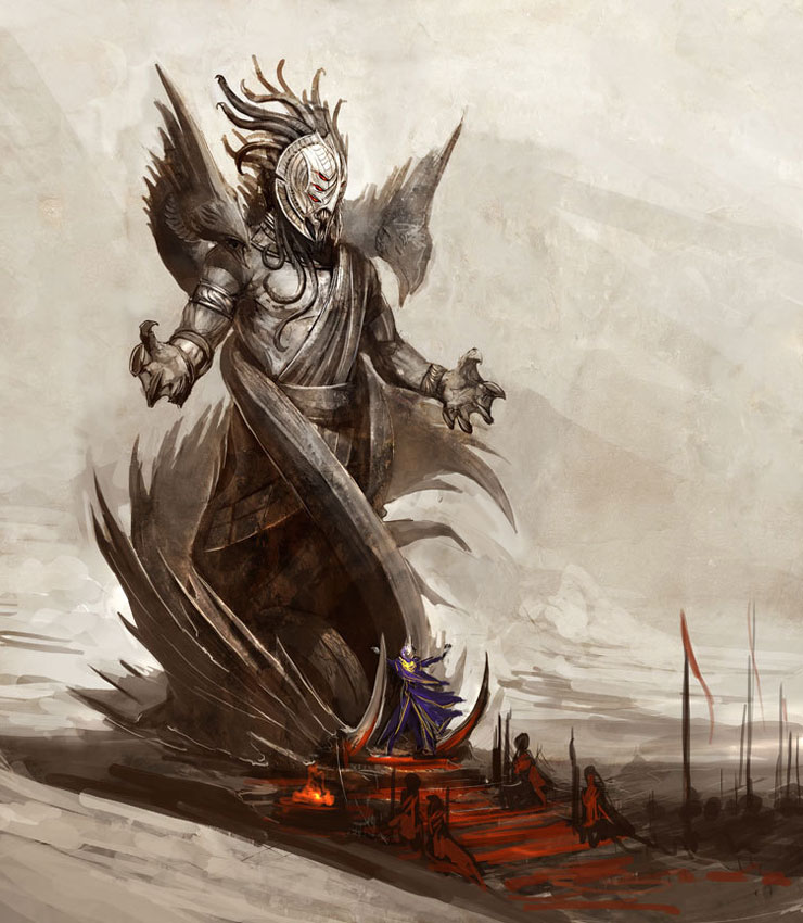 Abbadon God Statue Art from Guild Wars Nightfall