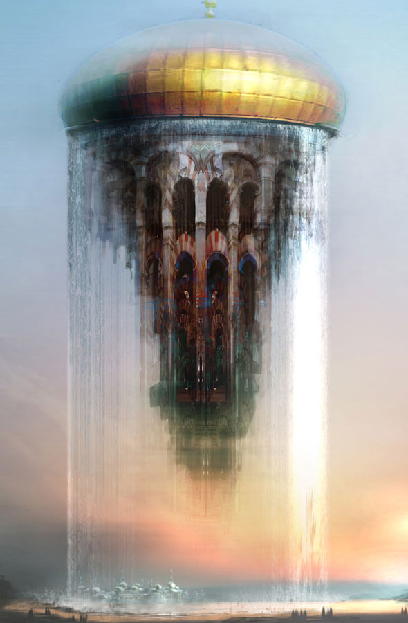 Floating Temple Art from Guild Wars Nightfall