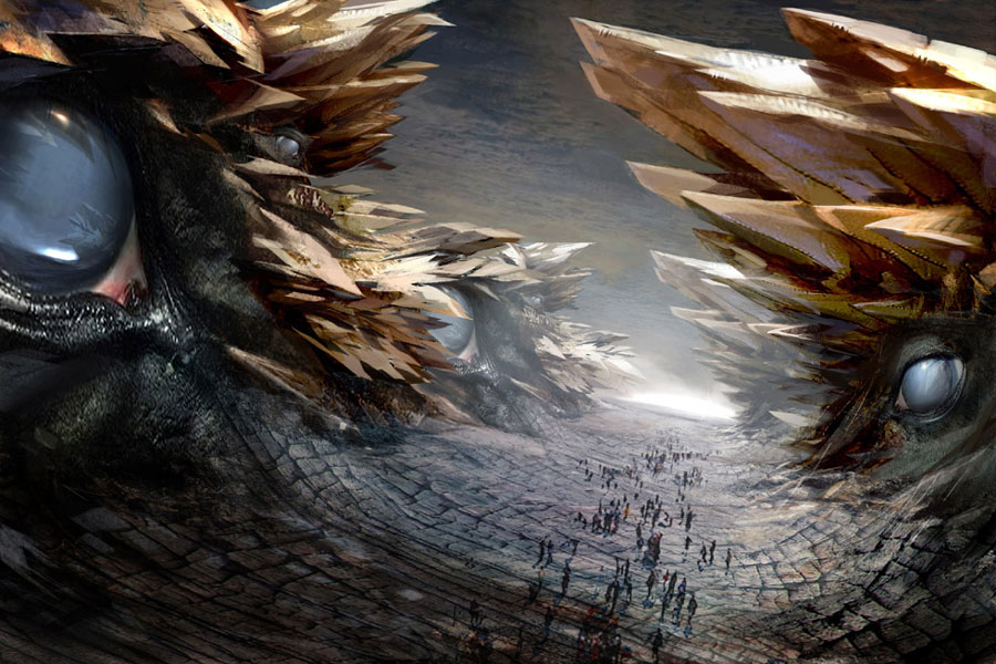 Shark Teeth Map Art from Guild Wars Nightfall