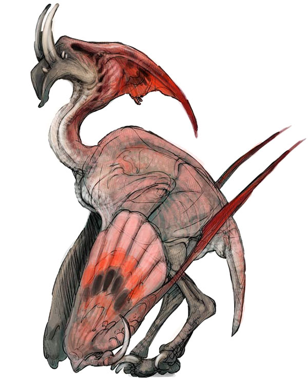 Flameango Monster Art from Guild Wars Nightfall