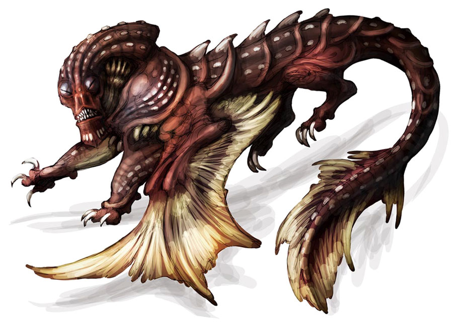 Flying Komali Monster Art from Guild Wars Nightfall