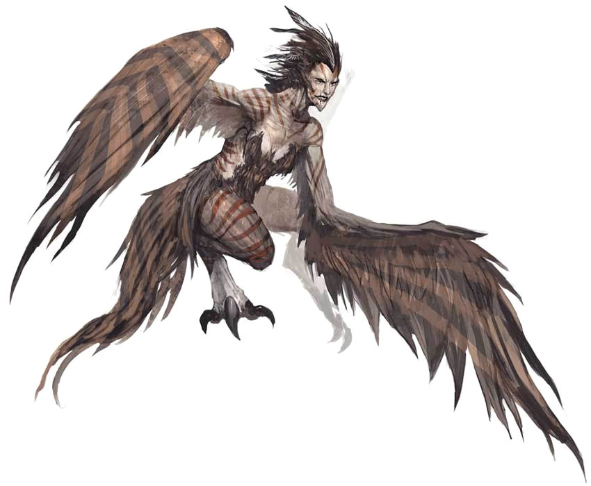Harpy Monster Art from Guild Wars Nightfall