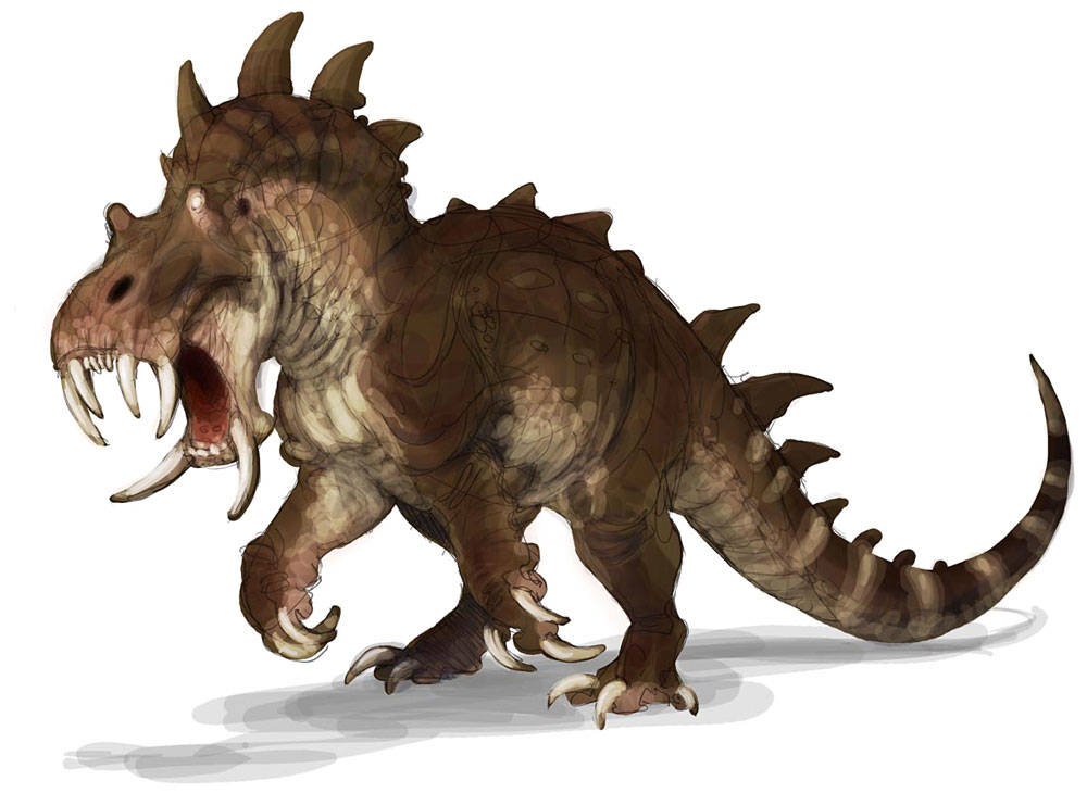 Hipposaurus Monster Art from Guild Wars Nightfall