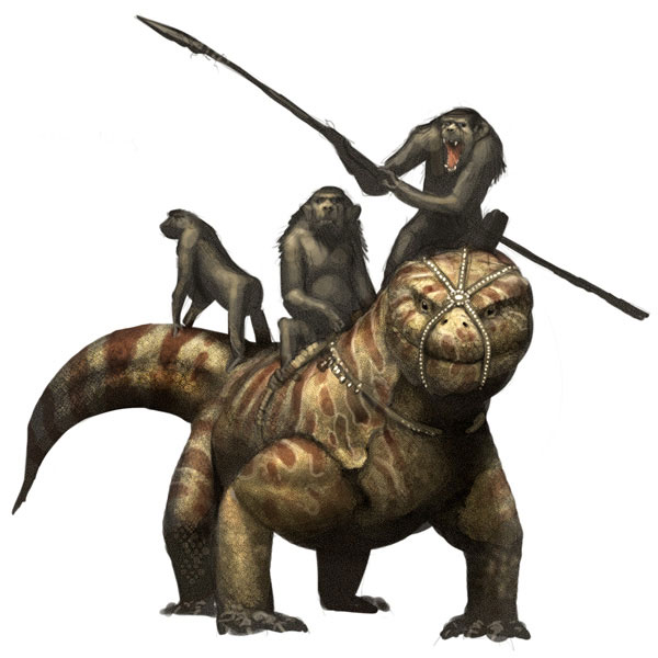 Monkeys & Lizard Art from Guild Wars Nightfall