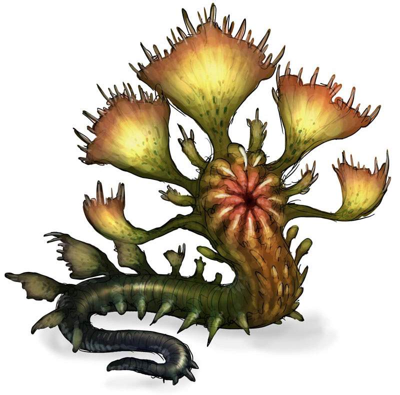 Plantsnake Monster Art from Guild Wars Nightfall