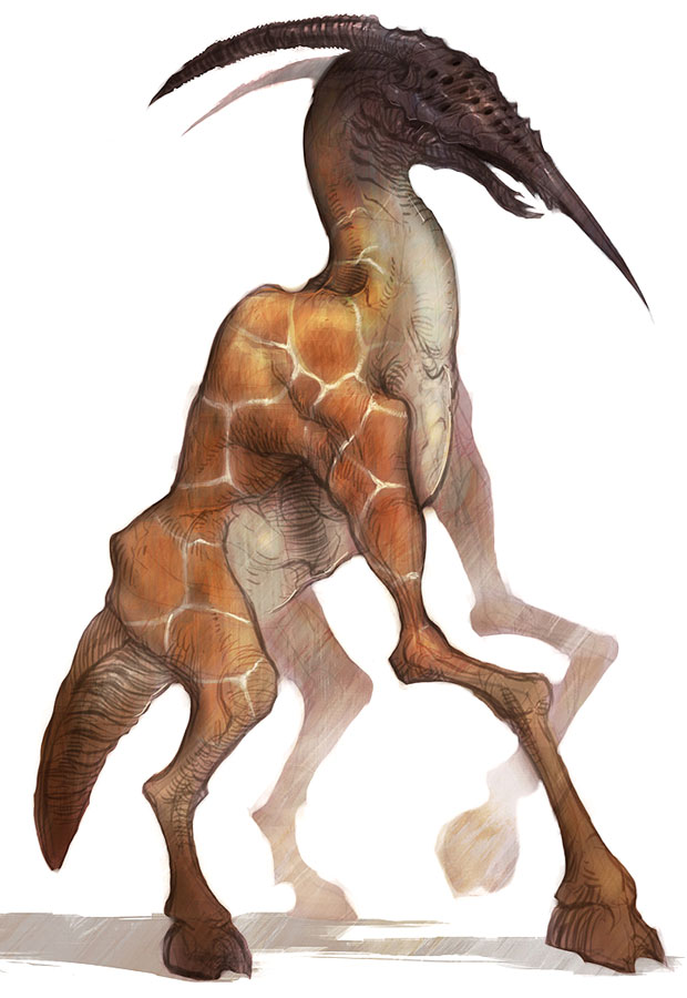 Giraffe Monster Art from Guild Wars Nightfall