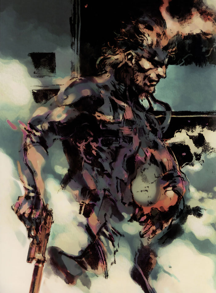 Solid Snake Promo Illustration from Metal Gear Solid 2