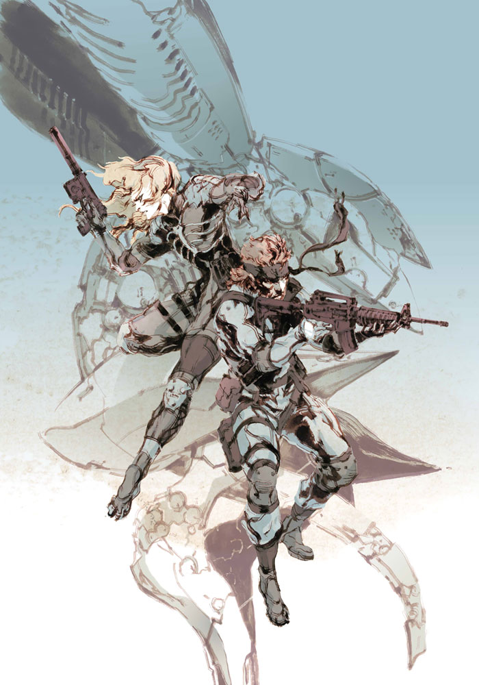 Raiden & Snake Illustration from Metal Gear Solid 2