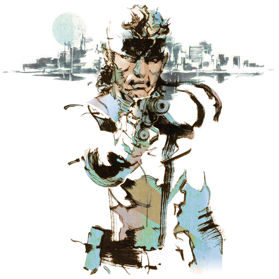 Solid Snake Illustration from Metal Gear Solid 2
