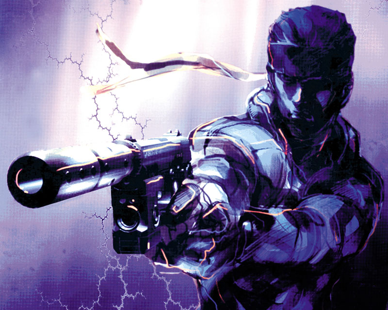 Solid Snake Promotional Art from Metal Gear Solid 2