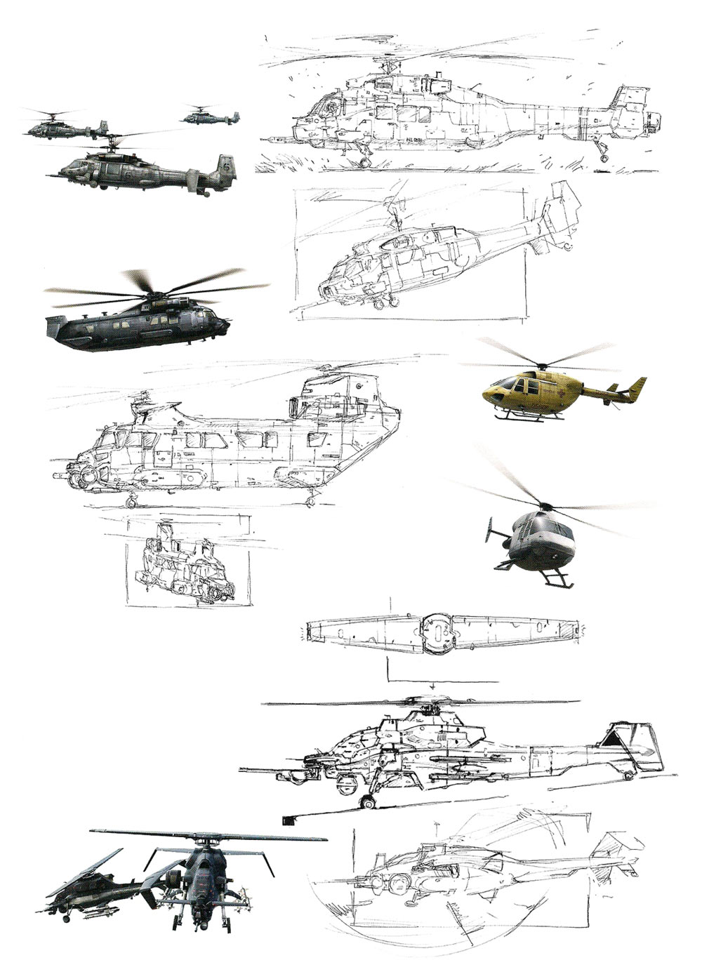 Helicopters Art from Metal Gear Solid 4