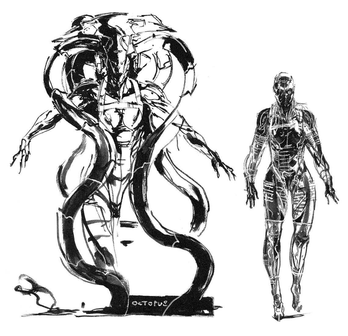 Laughing Octopus Illustration from Metal Gear Solid 4