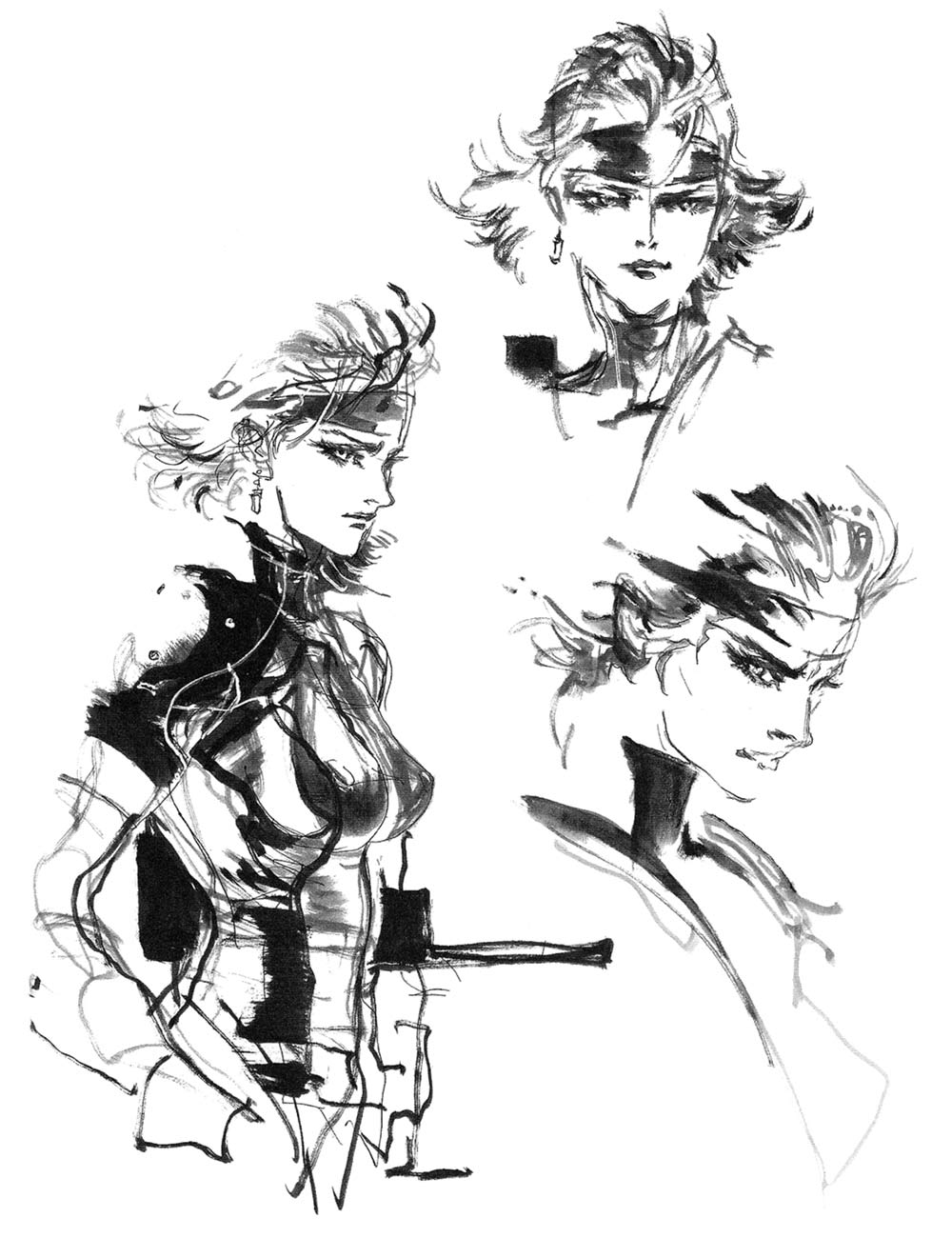 Meryl Illustration from Metal Gear Solid 4