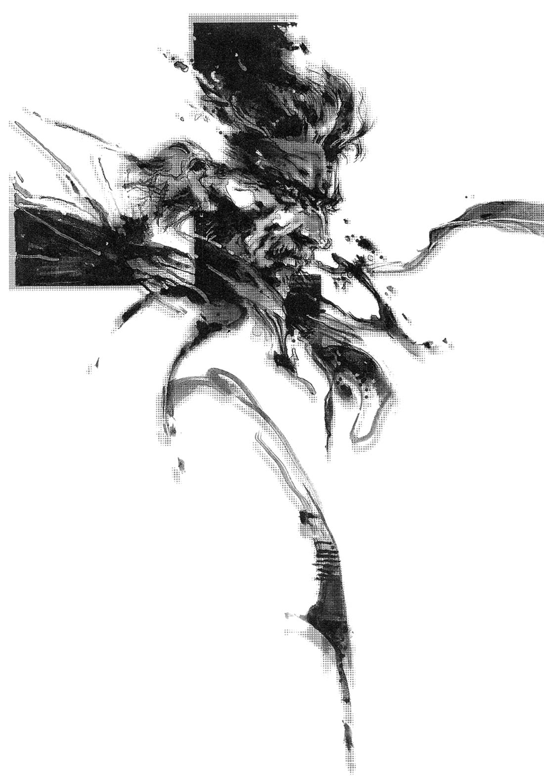 Solid Snake Face Art from Metal Gear Solid 4