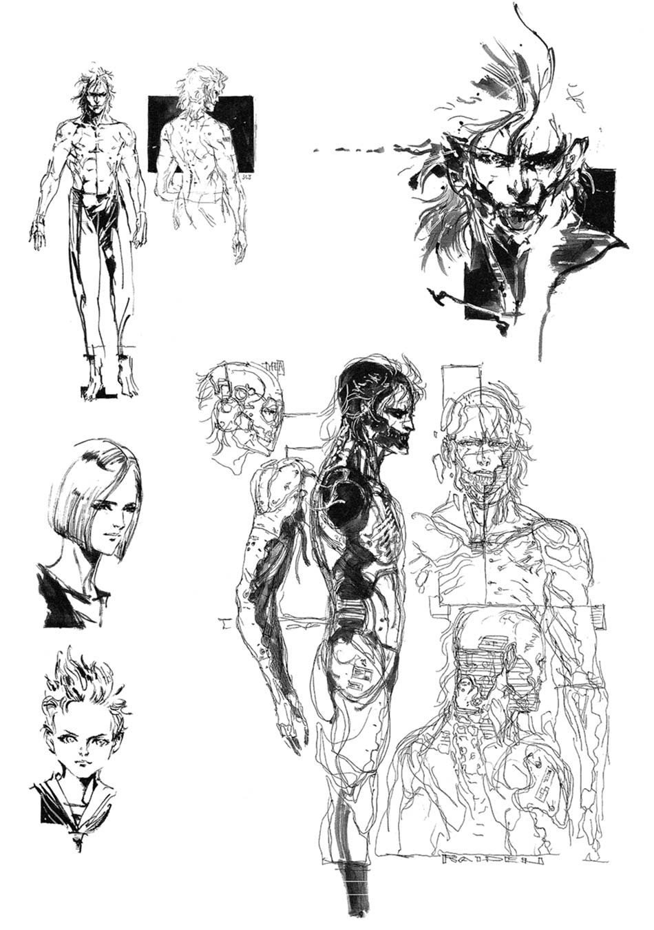 Raiden & Family Illustration from Metal Gear Solid 4