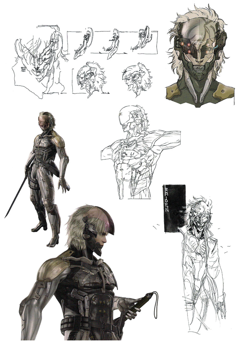 Raiden Artwork from Metal Gear Solid 4