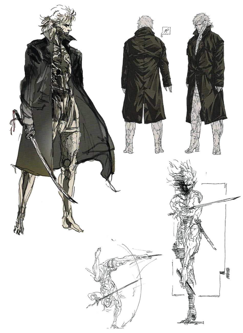 Raiden Coat Concept Art from Metal Gear Solid 4