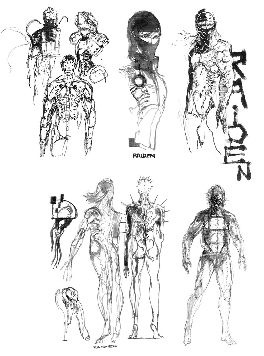 Raiden Concept Artwork from Metal Gear Solid 4