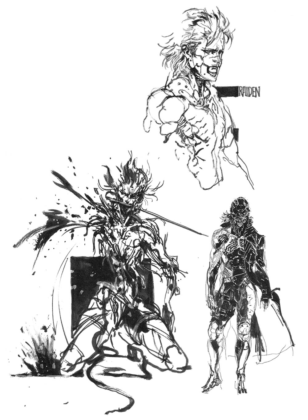 Raiden Illustration from Metal Gear Solid 4