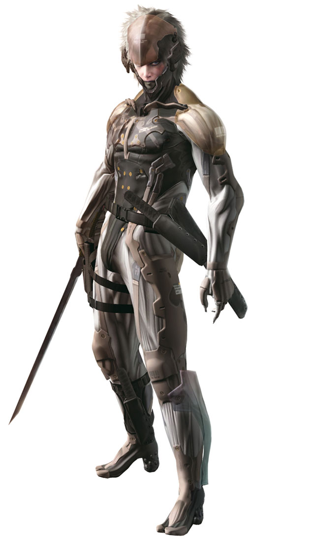 Unmasked Raiden Art from Metal Gear Solid 4