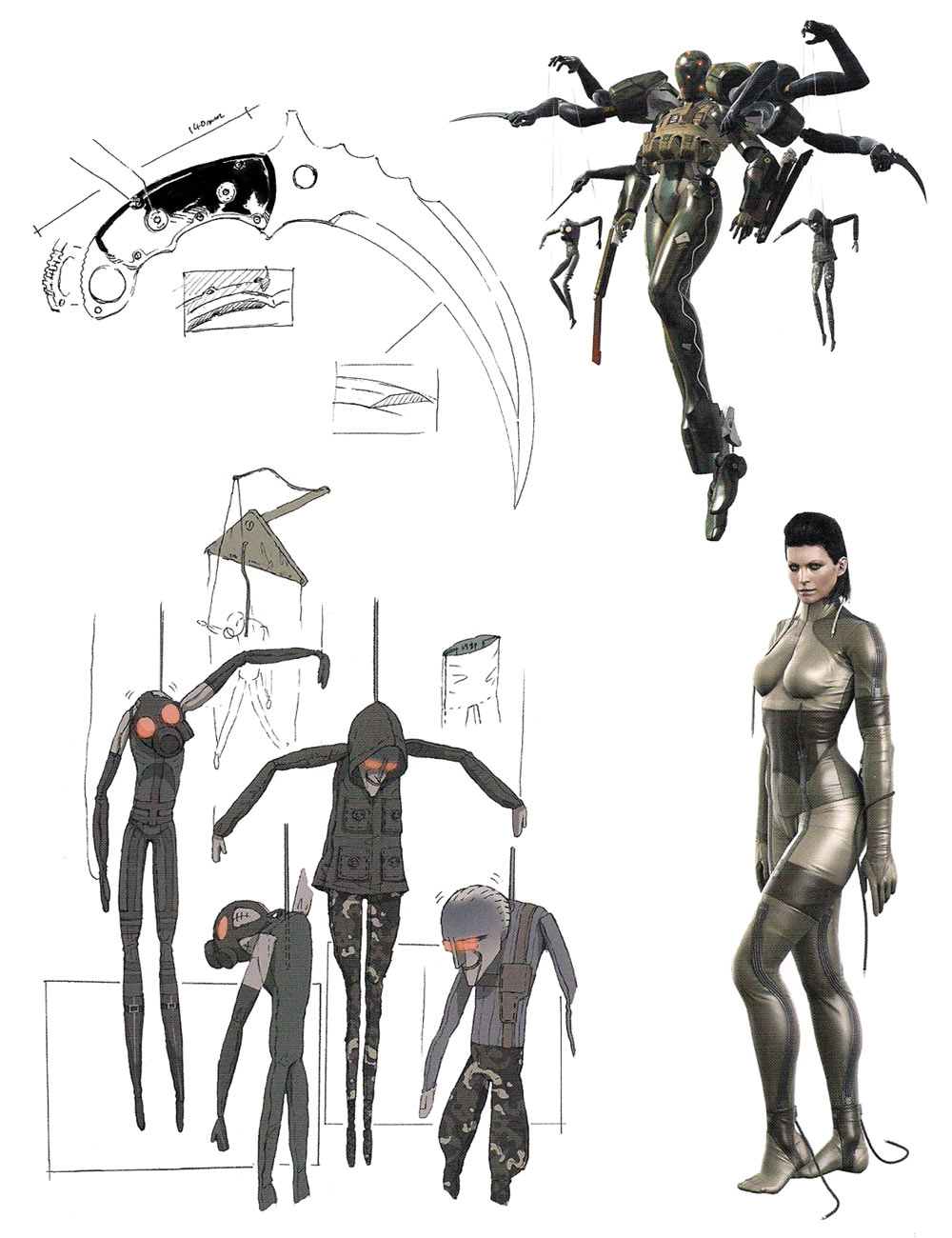 Screaming Mantis Concept Artwork from Metal Gear Solid 4
