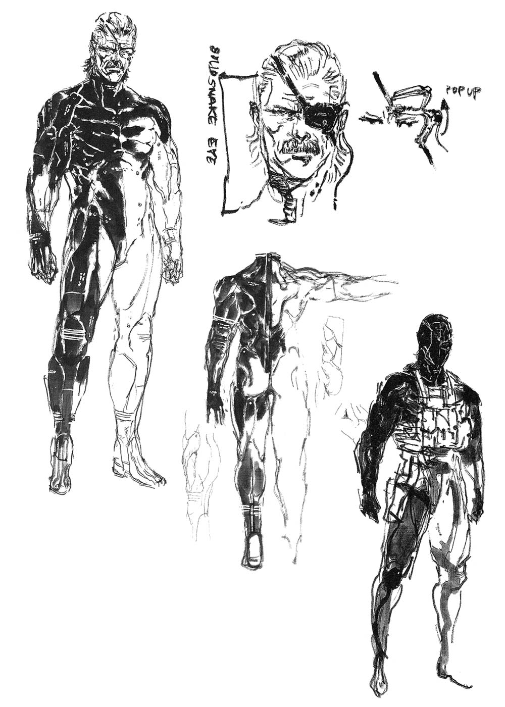 Snake's Sneaking Suit Illustration from Metal Gear Solid 4