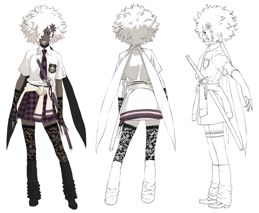 Shinobu Concept Art from No More Heroes