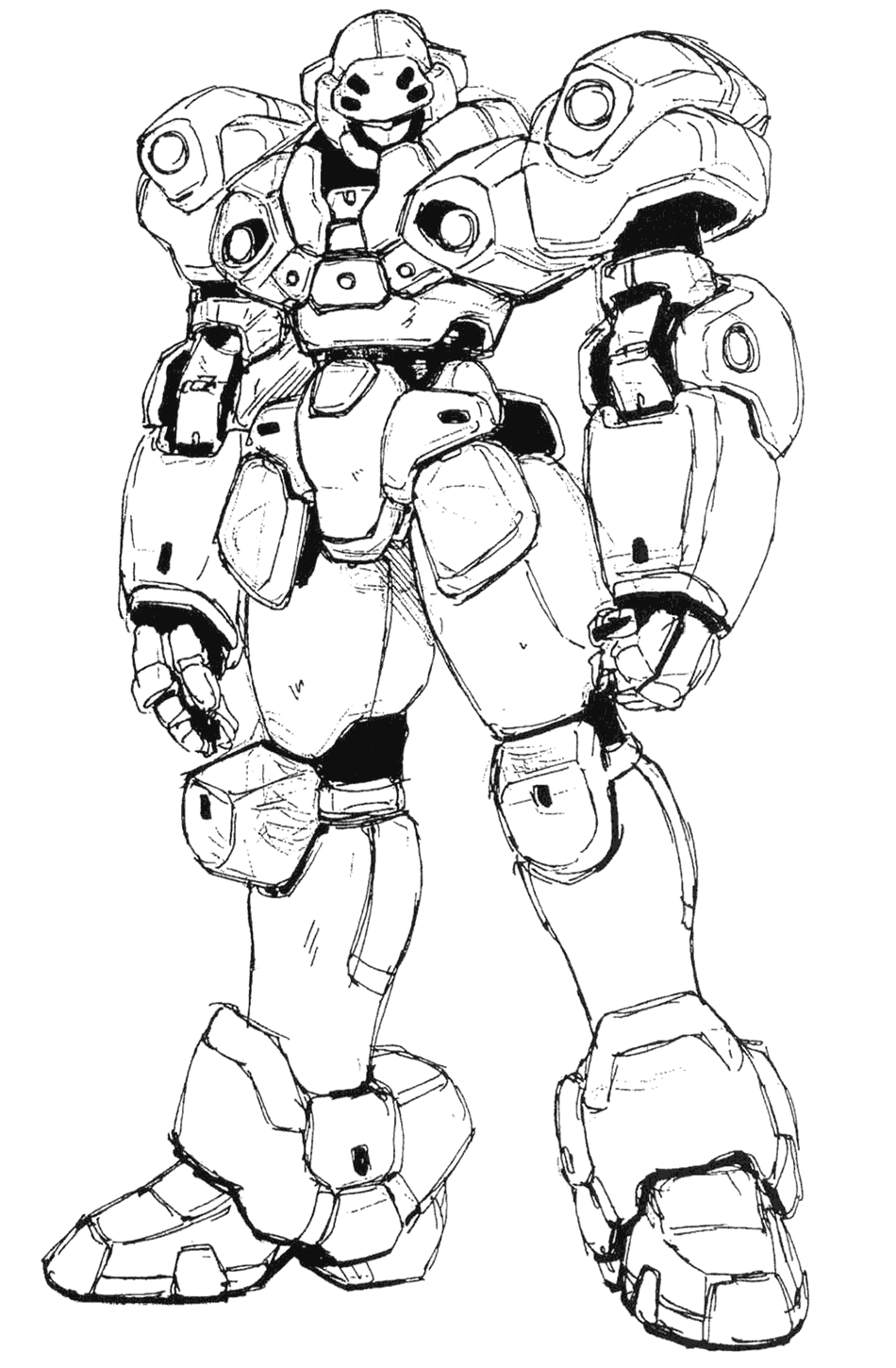Brigandier Rough Sketch from Xenogears